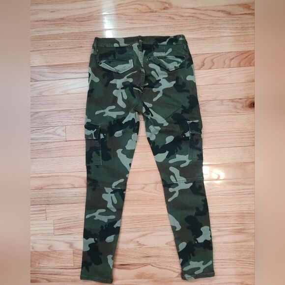 Black Orchid skinny cargo camo jeans stretchy 25 - Picture 11 of 13
